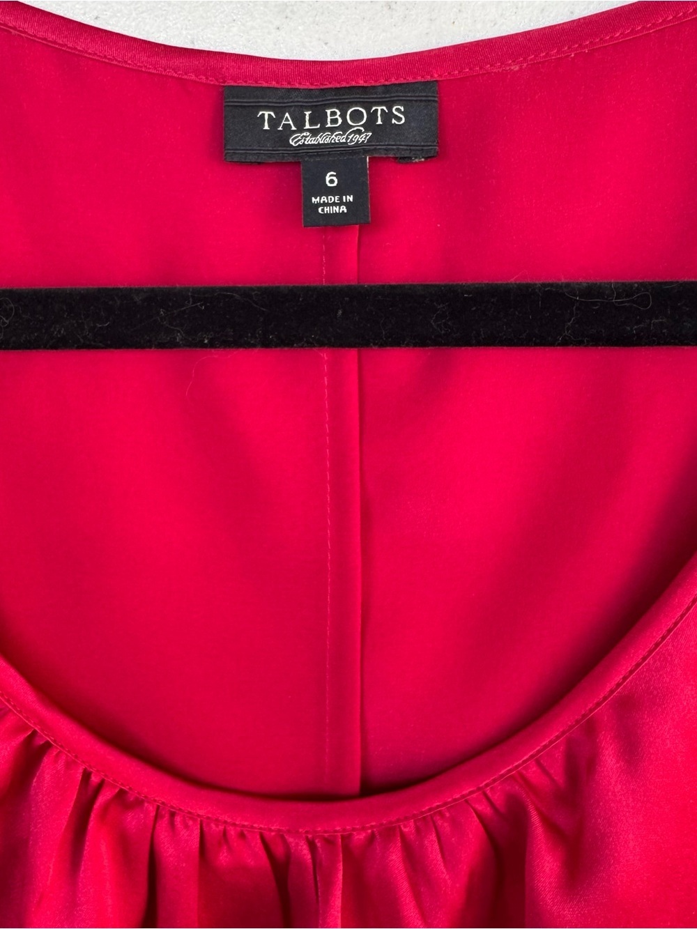 Talbots Red Silk Layered Ruffle Sleeveless Shell - Picture 2 of 6